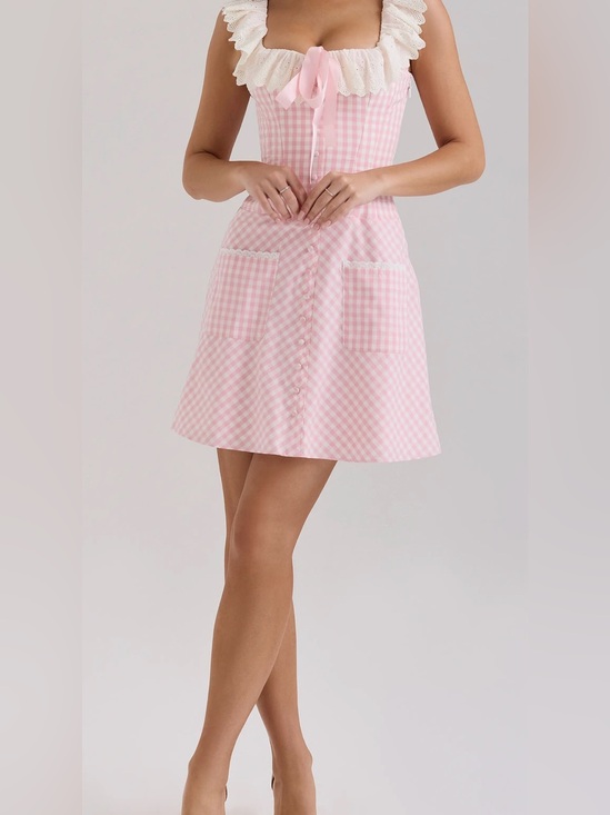House of CB Dresses & Skirts - House of CB Gingham Astra Ruffle Mini Dress
